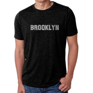 LA Pop Art Premium Blend Word Art Graphic T-Shirt - Brooklyn Neighborhoods 