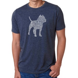 LA Pop Art Premium Blend Word Art Graphic T-Shirt - Pit Bull 