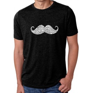 LA Pop Art Premium Blend Word Art Graphic T-Shirt - Ways to Style a Mustache 