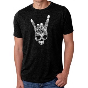 LA Pop Art Premium Blend Word Art T-Shirt - Heavy Metal Genres 