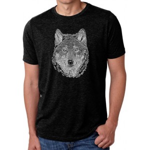 LA Pop Art Premium Blend Word Art T-Shirt - Wolf 