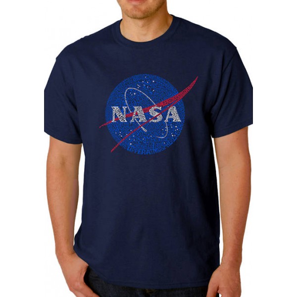 LA Pop Art Word Art Graphic T-Shirt - NASA's Most Notable Missions