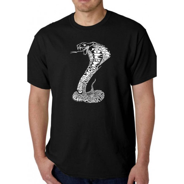 LA Pop Art Word Art Graphic T-Shirt - Types of Snakes