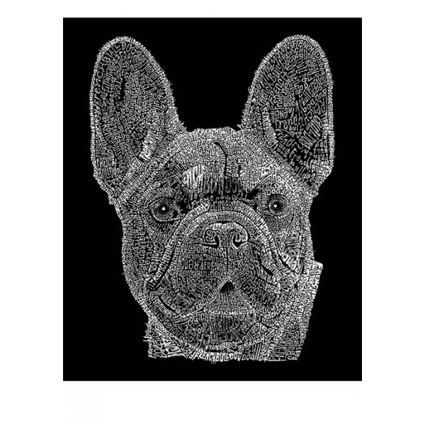 LA Pop Art Word Art Long Sleeve T-Shirt - French Bulldog