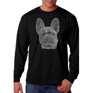 LA Pop Art Word Art Long Sleeve T-Shirt - French Bulldog 