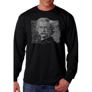 LA Pop Art Word Art Long Sleeve T Shirt - Mark Twain 