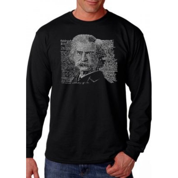 LA Pop Art Word Art Long Sleeve T Shirt - Mark Twain