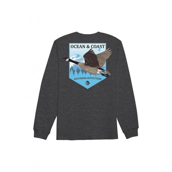 Ocean & Coast® Long Sleeve Cotton Graphic T-Shirt