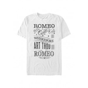 Romeo & Juliet Romeo & Juliet Where Art Thou Short Sleeve Graphic T-Shirt 
