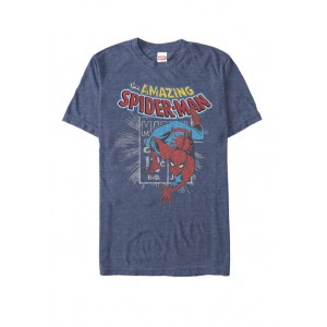 Spider-Man The Amazing Spider Man Vintage Comic Poster Short Sleeve Graphic T-Shirt 