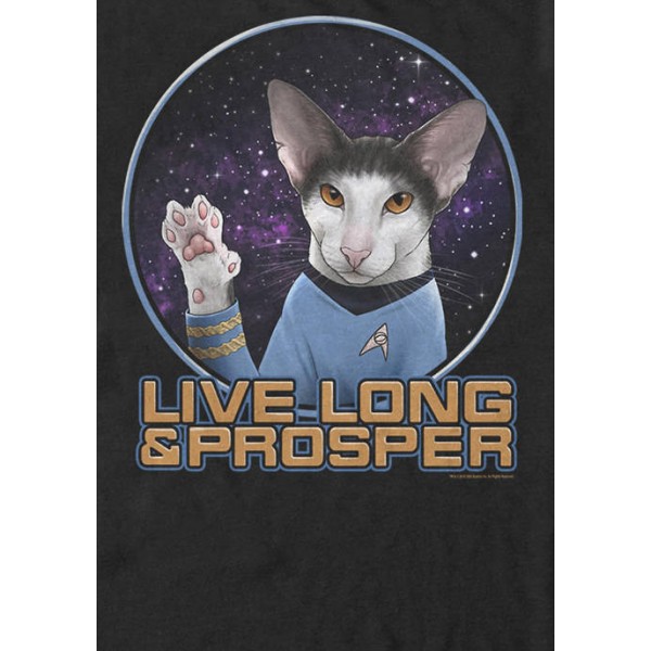Star Trek The Original Series Spock Cat Prosper Short Sleeve T-Shirt