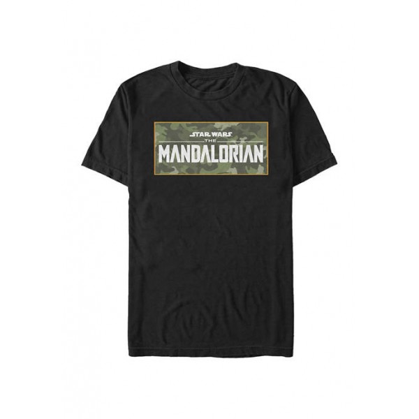 Star Wars The Mandalorian Star Wars The Mandalorian Mando Camo Logo Graphic T-Shirt