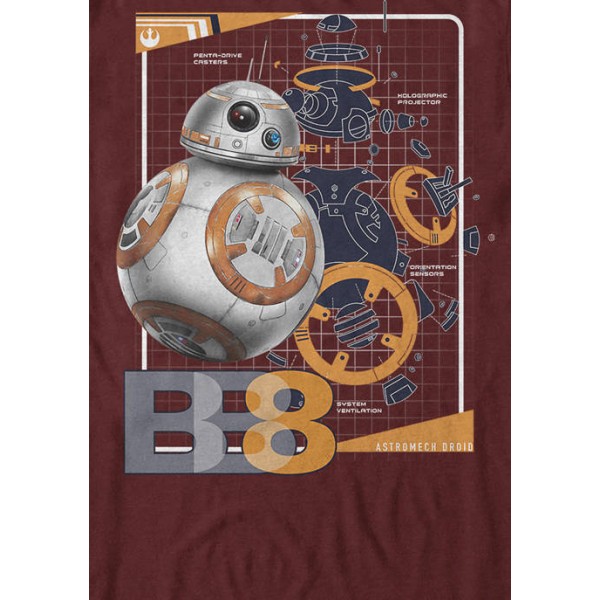 Star Wars® BB-8 Detailed Schematic Short Sleeve T-Shirt