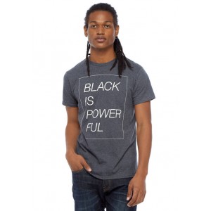 Well Worn Short Sleeve Black is Powerful Graphic T-Shirt 