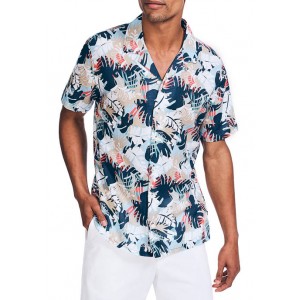 Nautica Short Sleeve Linen Print Shirt 