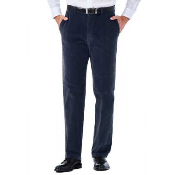 Haggar® Classic-Fit Stretch Corduroy Flat-Front Pants