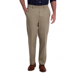 Haggar® Iron Free Premium Khaki™ Full Elastic Classic Fit Flat Front Pants