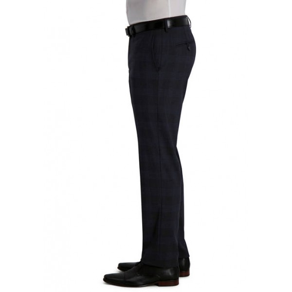 Haggar® Men's Signature Plaid Tailored Fit Flat Front Premium Flex Waistband Suit Separates Pants