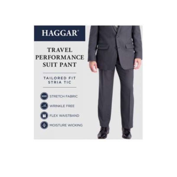 Haggar® Stretch Travel Performance Stria Tailored Fit Suit Pants