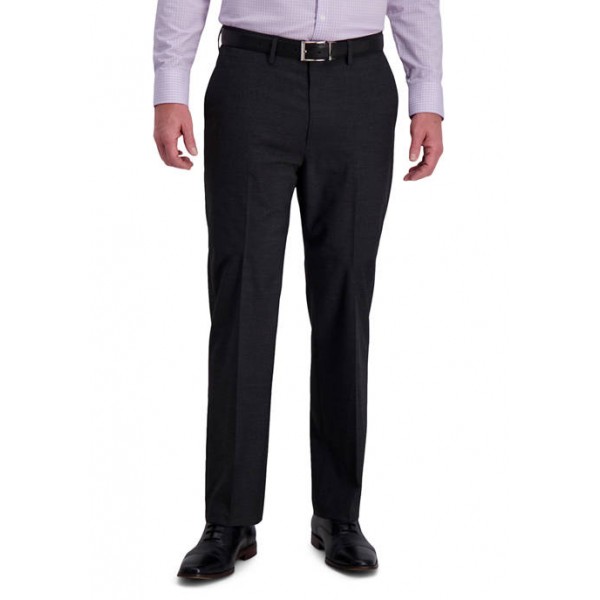Haggar® Textured Grid 4-Way Stretch Classic Fit Flat Front Dress Pants
