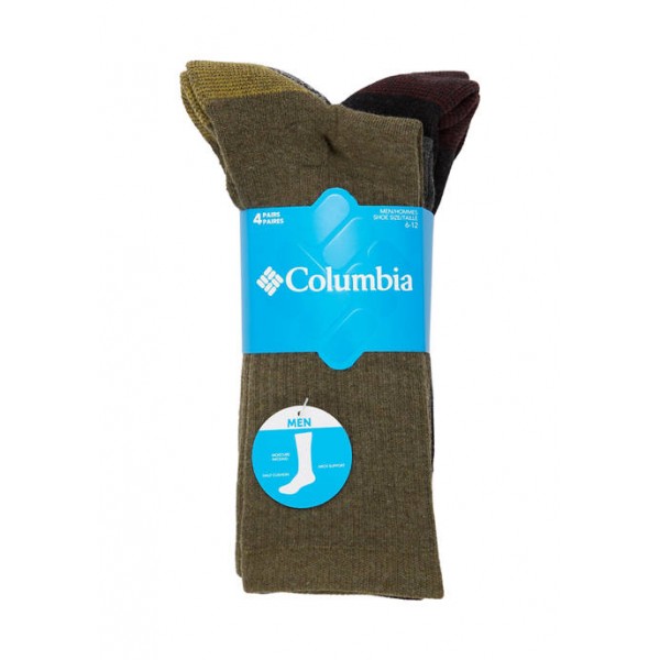 Columbia Heather Rib Knit Crew Socks - Set of 4