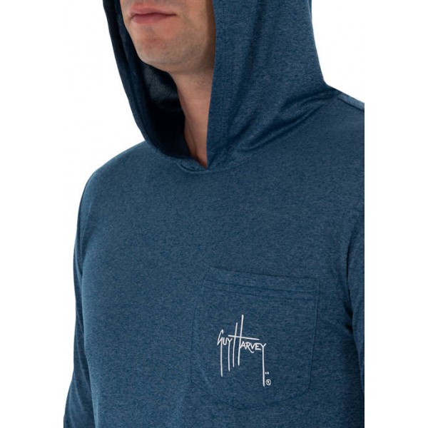 Guy Harvey® Men's Yellowfin Tuna Logo Long Sleeve Hoodie