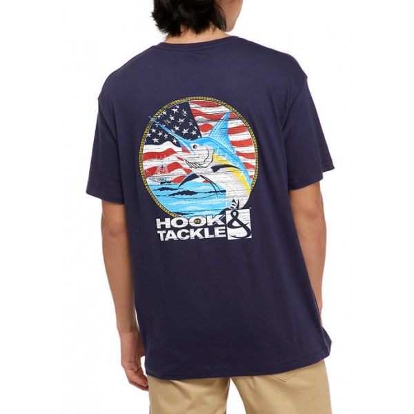 Hook & Tackle Short Sleeve Americana Marlin Graphic T-Shirt