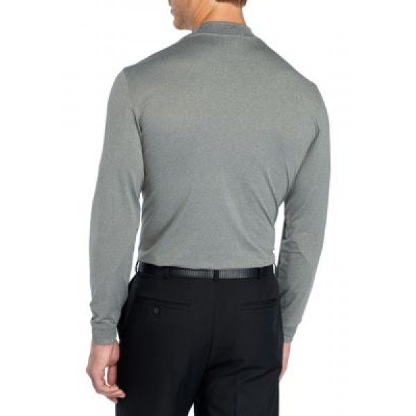 Pro Tour® Long Sleeve Heather Mock neck Pullover