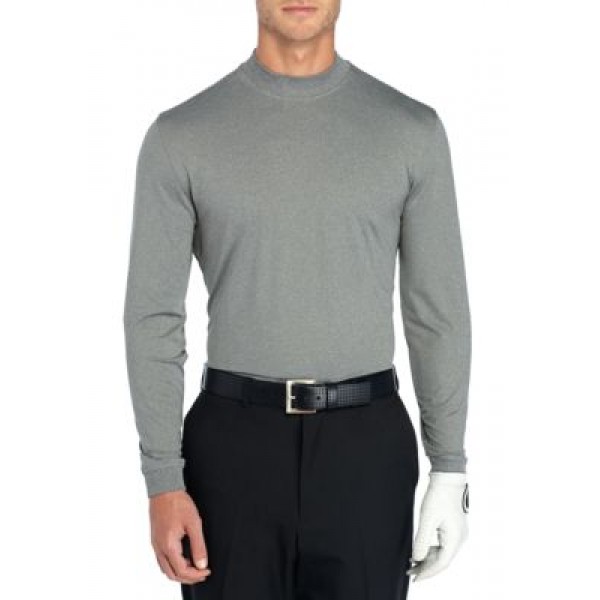 Pro Tour® Long Sleeve Heather Mock neck Pullover