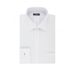 IZOD Regular Fit Long Lasting White All Over Stretch Dress Shirt 