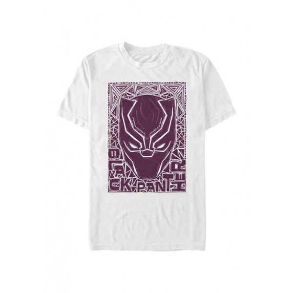 Black Panther™ Black Pattern Stencil Graphic T-Shirt