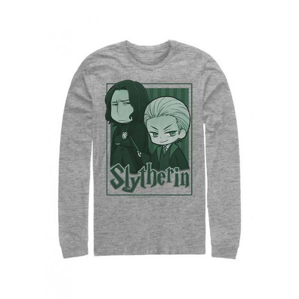 Harry Potter™ Harry Potter Slytherin Chibi Long Sleeve Graphic Crew T-Shirt