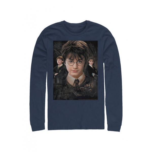 Harry Potter™ Harry Potter The Trio Long Sleeve Graphic Crew T-Shirt