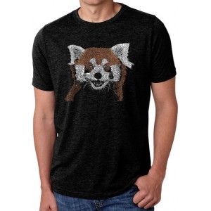 LA Pop Art Premium Blend Word Art Graphic T-Shirt - Red Panda 