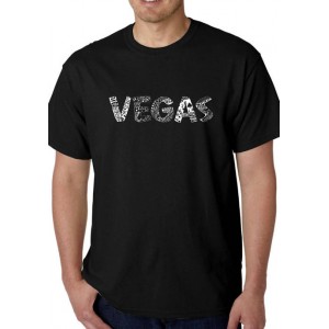 LA Pop Art Word Art Graphic T-Shirt - Vegas 