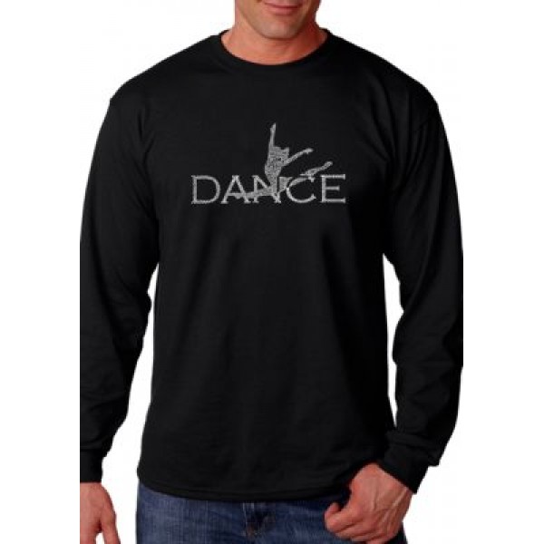 LA Pop Art Word Art Long Sleeve Graphic T-Shirt - Dancer