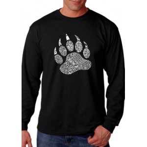LA Pop Art Word Art Long Sleeve Graphic T-Shirt - Types of Bears 