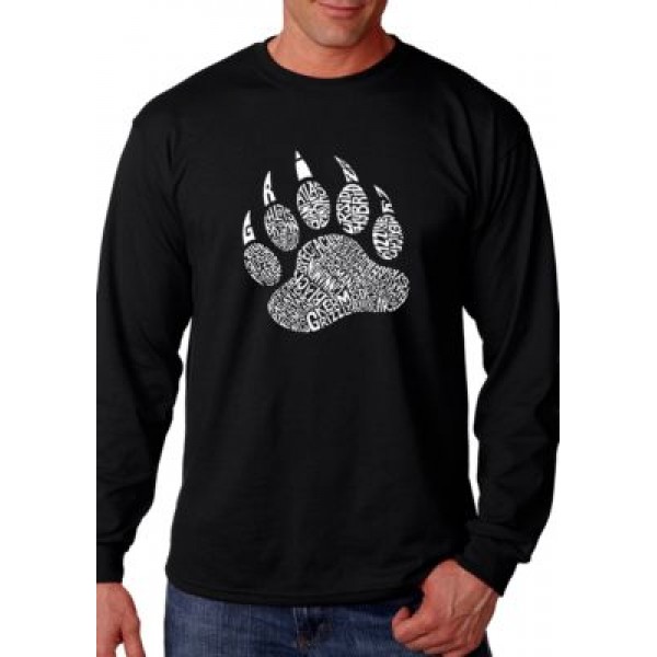 LA Pop Art Word Art Long Sleeve Graphic T-Shirt - Types of Bears
