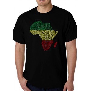 LA Pop Art Word Art T-Shirt - Countries in Africa 