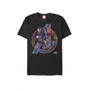 Marvel Avengers The Avengers Infinity War Neon Glow Logo Short Sleeve Graphic T-Shirt 