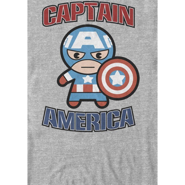 Marvel™ Captain America Kawaii Hero Pose Short Sleeve Graphic T-Shirt