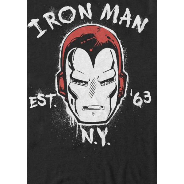 Marvel™ Retro Iron Man Graffiti Portrait Short Sleeve T-Shirt