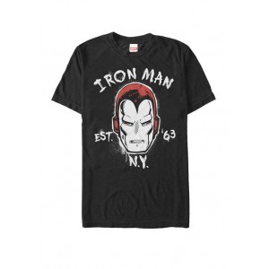 Marvel™ Retro Iron Man Graffiti Portrait Short Sleeve T-Shirt 
