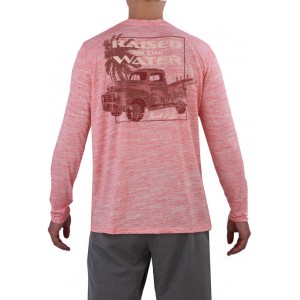 Reel Life Men's Long Sleeve Good Ole Truck Days Coastal Perf Graphic T-Shirt 