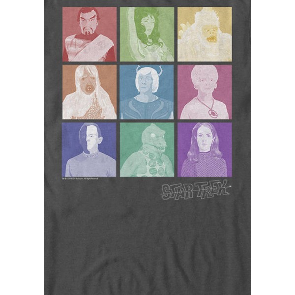 Star Trek The Original Series 9 Square Alien Pop Short Sleeve T-Shirt