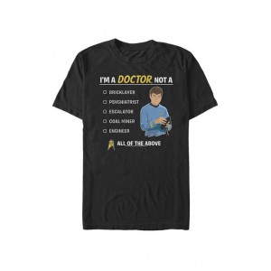 Star Trek The Original Series McCoy I'm A Doctor Short Sleeve T-Shirt 