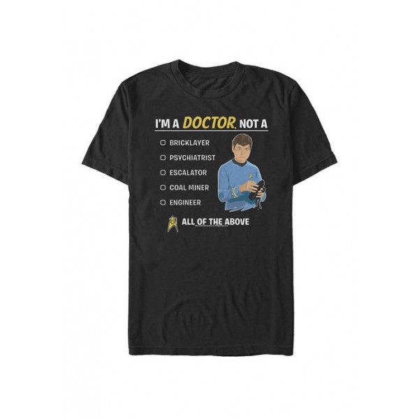 Star Trek The Original Series McCoy I'm A Doctor Short Sleeve T-Shirt