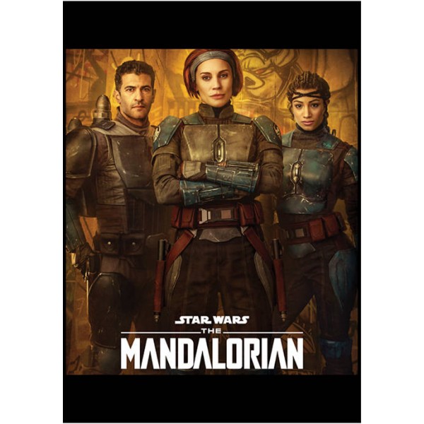 Star Wars The Mandalorian Star Wars The Mandalorian Blue Mandalorian Poster Graphic T-Shirt