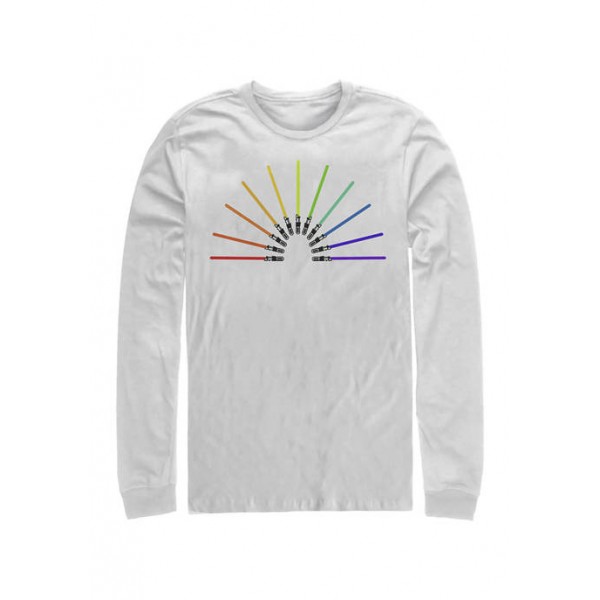 Star Wars® Sabor Rainbow Long Sleeve Crew Graphic T-Shirt