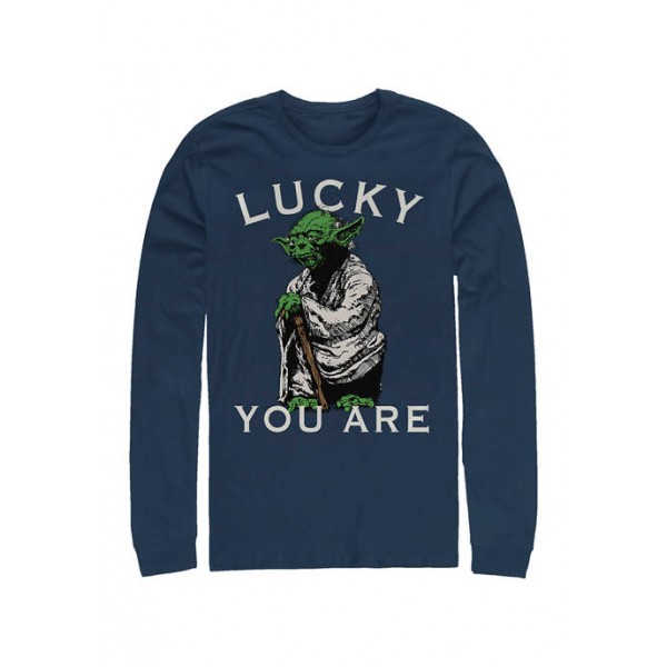 Star Wars® Star Wars Lucky Yoda Graphic Long Sleeve T-Shirt